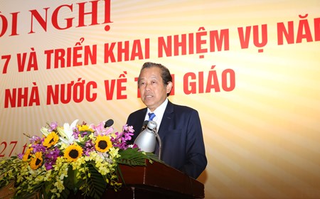 Phó Thủ tướng Trương Hòa Bình dự triển khai nhiệm vụ công tác tôn giáo